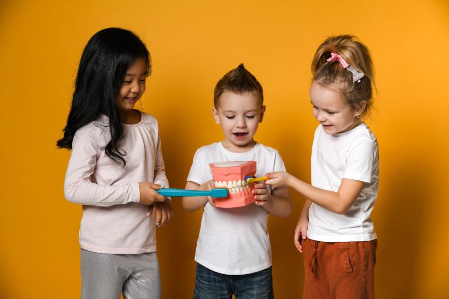 Kids learning proper oral health & nutrition in El Dorado Hills, California.